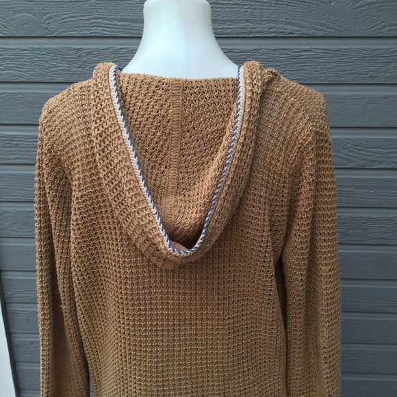 SIGRID OLSEN BOHO WAFFLE CARDIGAN W/ HOOD, SMALL - Picture 4 of 9